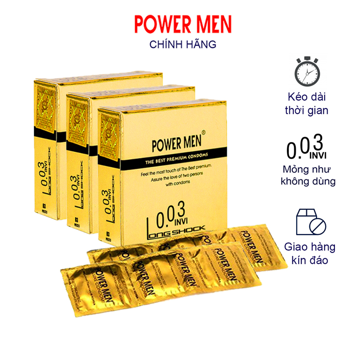 Bcs Siêu Mỏng Tăng Thời Gian Quan Hệ Power Men 0.03 Invi Long Shock