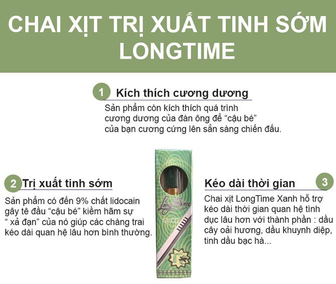 chai xịt long time trị xuất tinh sớm