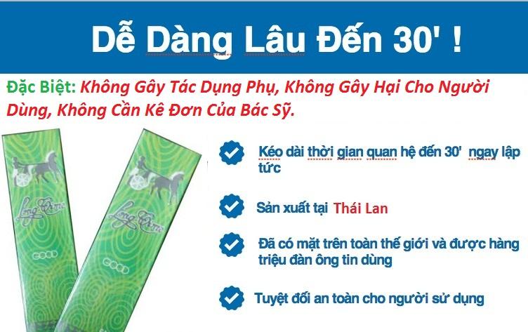 chai xịt long time không tác dụng phụ