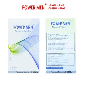 Bao Cao Su Powermen Tighter & Ultrathin Siêu Mỏng, Ôm sát Size Nhỏ 49mm Hộp 12 chiếc