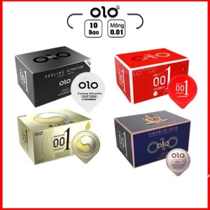 Bao Cao Su Olo 001 Siêu Mỏng ( Đen - Vàng - Đỏ)
