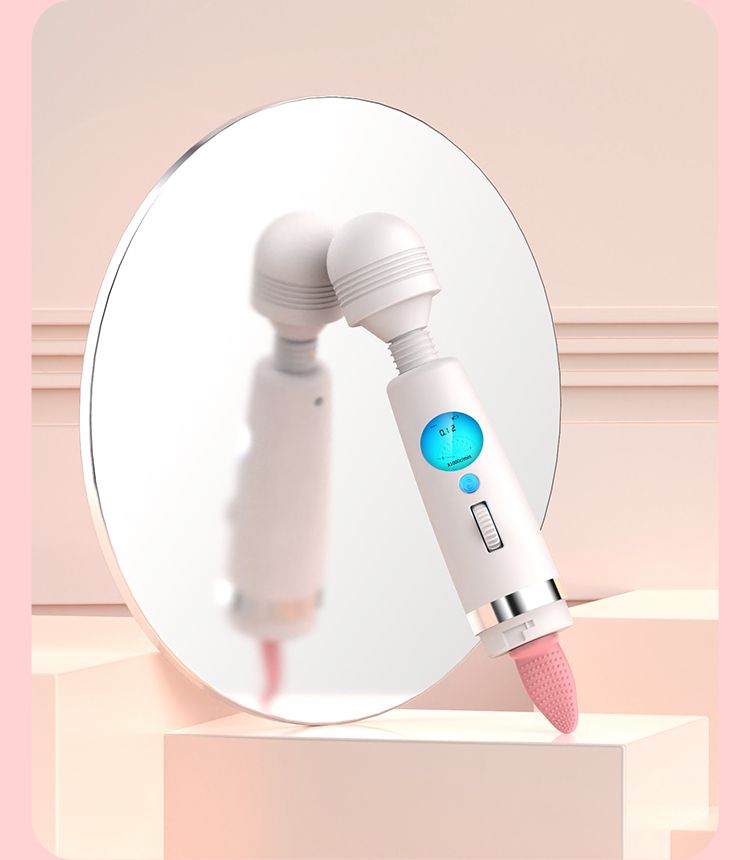 Chày Rung Mizzzee - 2 Đầu Có Lưỡi Liếm 12 Chế Độ Rung