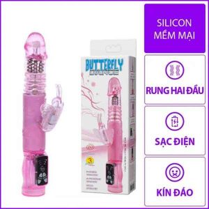 Dương Vật Giả Butterfly Dance Rung 2 Đầu Ngoáy