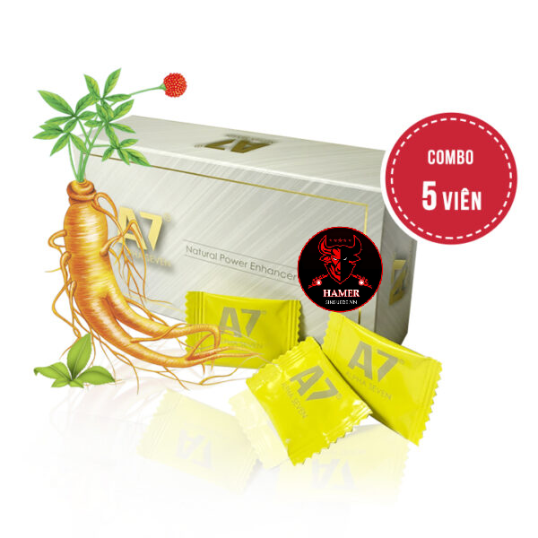 Kẹo Sâm A7 - Tăng Cường Sinh Lý Nam Giới (5 Viên)