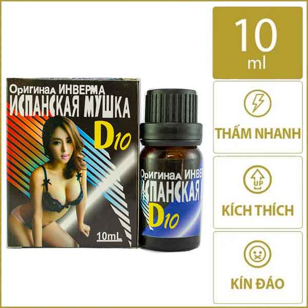 Nước Kích Dục Nữ D10 Kích Thích Mạnh Cho Nữ Giới  (10ml)