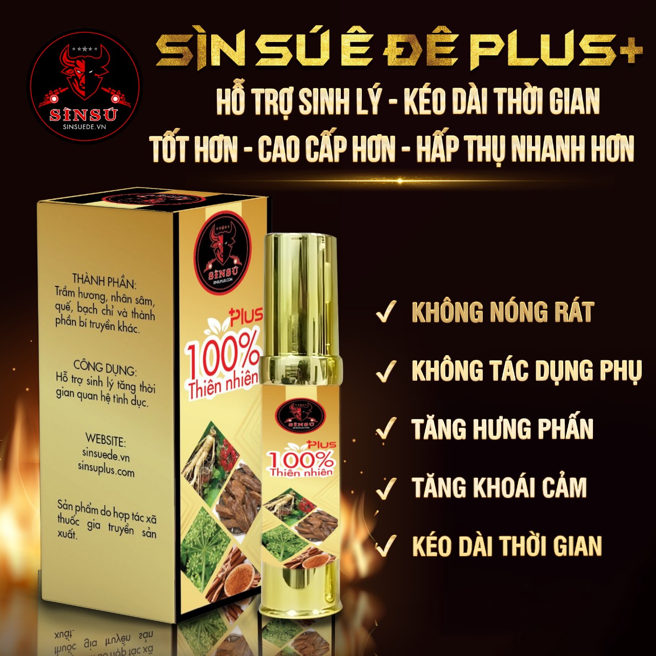 Chai Xịt Sìn Sú Ê Đê PLus  - Kéo Dài Quan Hệ Nam Giới - (Lọ 7ml)